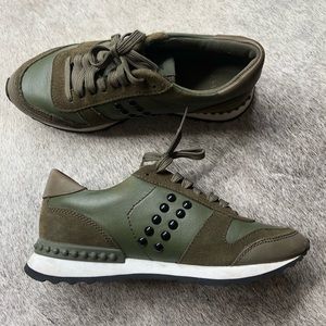 COACH Olive Green Moonlight Rivets Sneakers